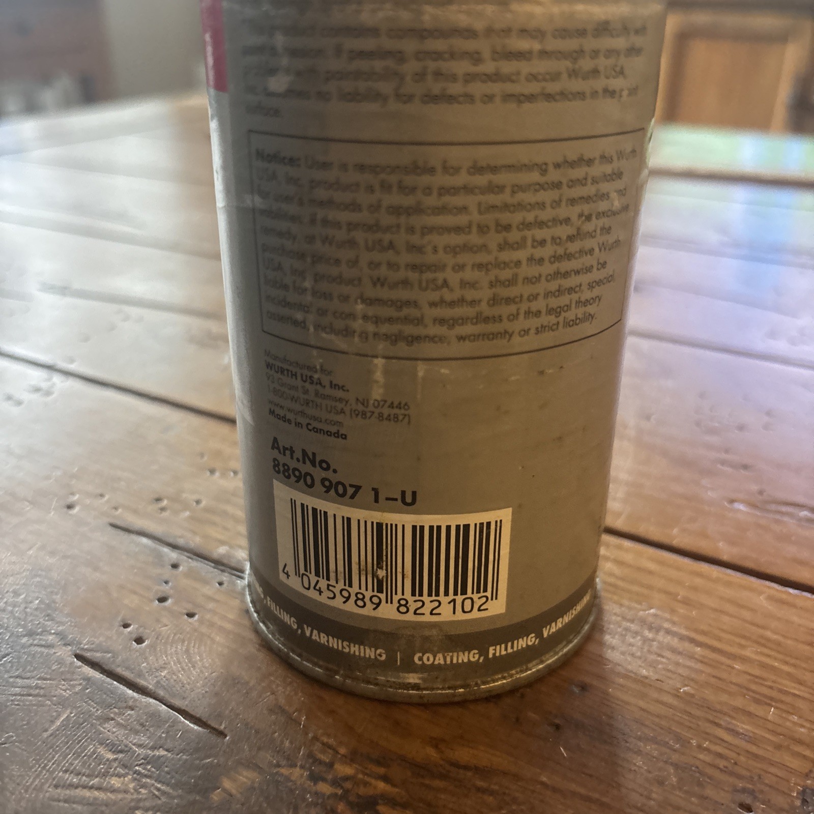 Wurth High Build Under Seal 17.5 Fl Oz Aerosol Undercoating