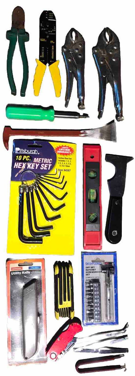 Auction box Lot of Assorted Workshop tool supplies 17 TOTAL TOOLS
