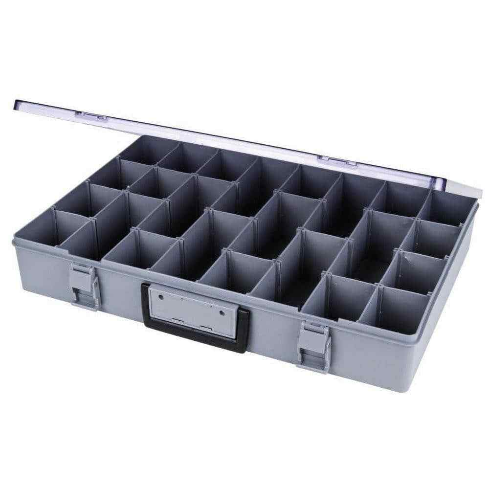 Flambeau 1032-2 Adjustable Compartment Storage Box 18-1/2″ W x 3″ H x 13″ D