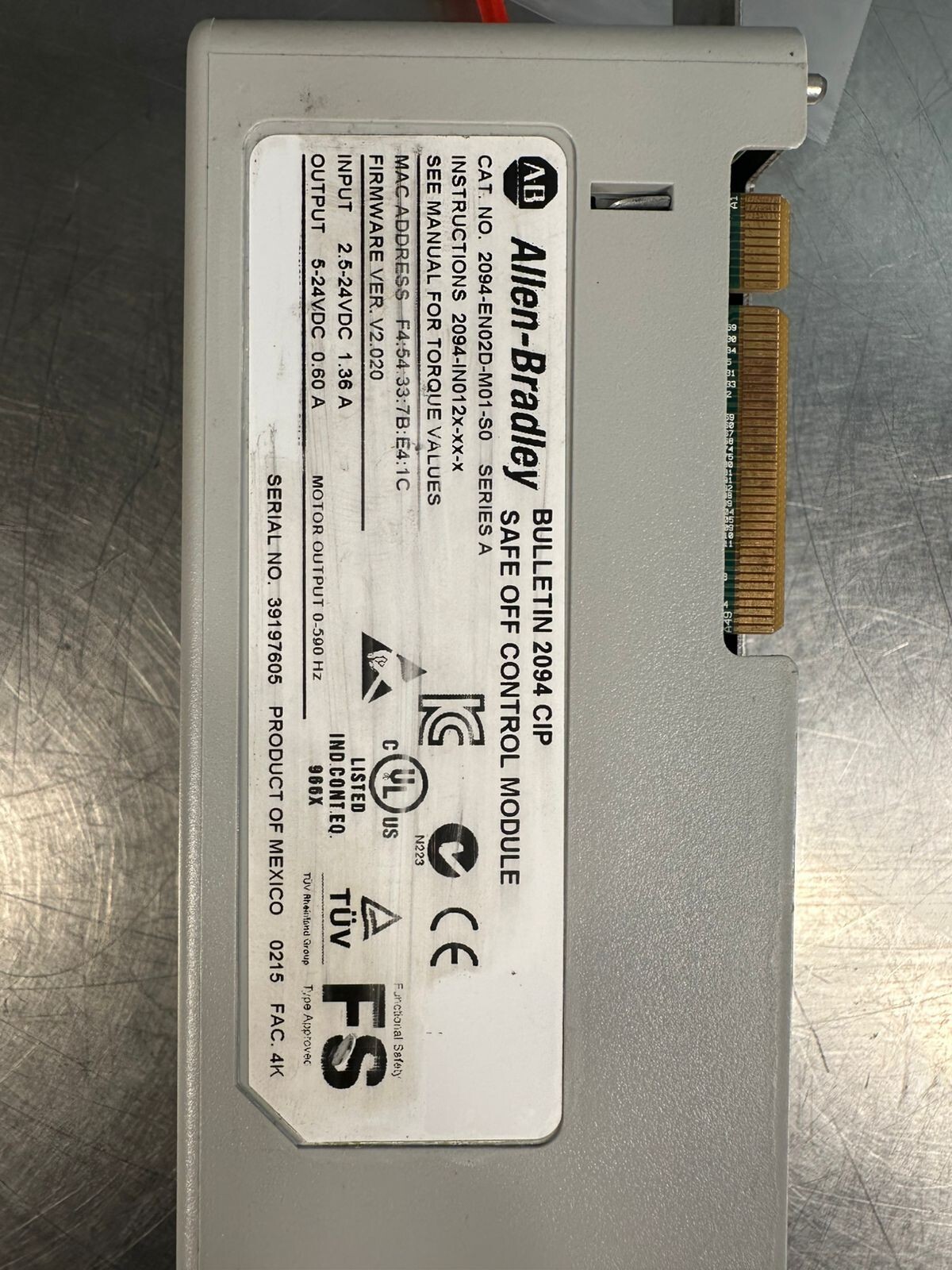 Allen Bradley Kinetix 6500 2094-EN02D-M01-S0 /A Bulletin CIP (1E-01)