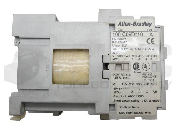 ALLEN BRADLEY 100-C09D*10 SER A CONTACTOR 24VDC