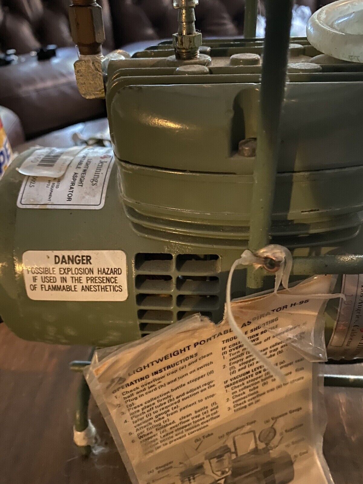 Everest & Jennings H-95 Lightweight Portable Aspirator Machine