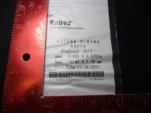 KALREZ AS568A-K014 AS568A-K014 0.489X0.070IN. 12.42X1.78MM COMPOUND:4079