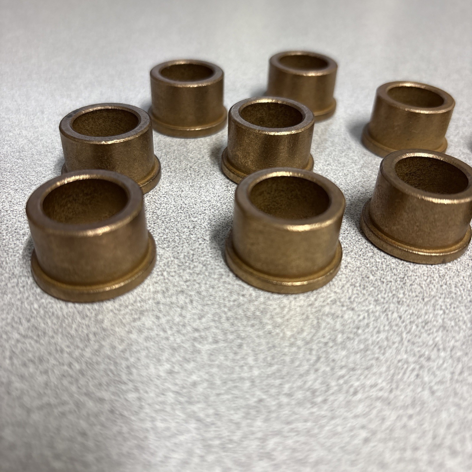 Oilite Flanged Bronze Bushings- 5/8″ ID x 7/8″ OD x 5/8″- FF-843-4- Lot of 10