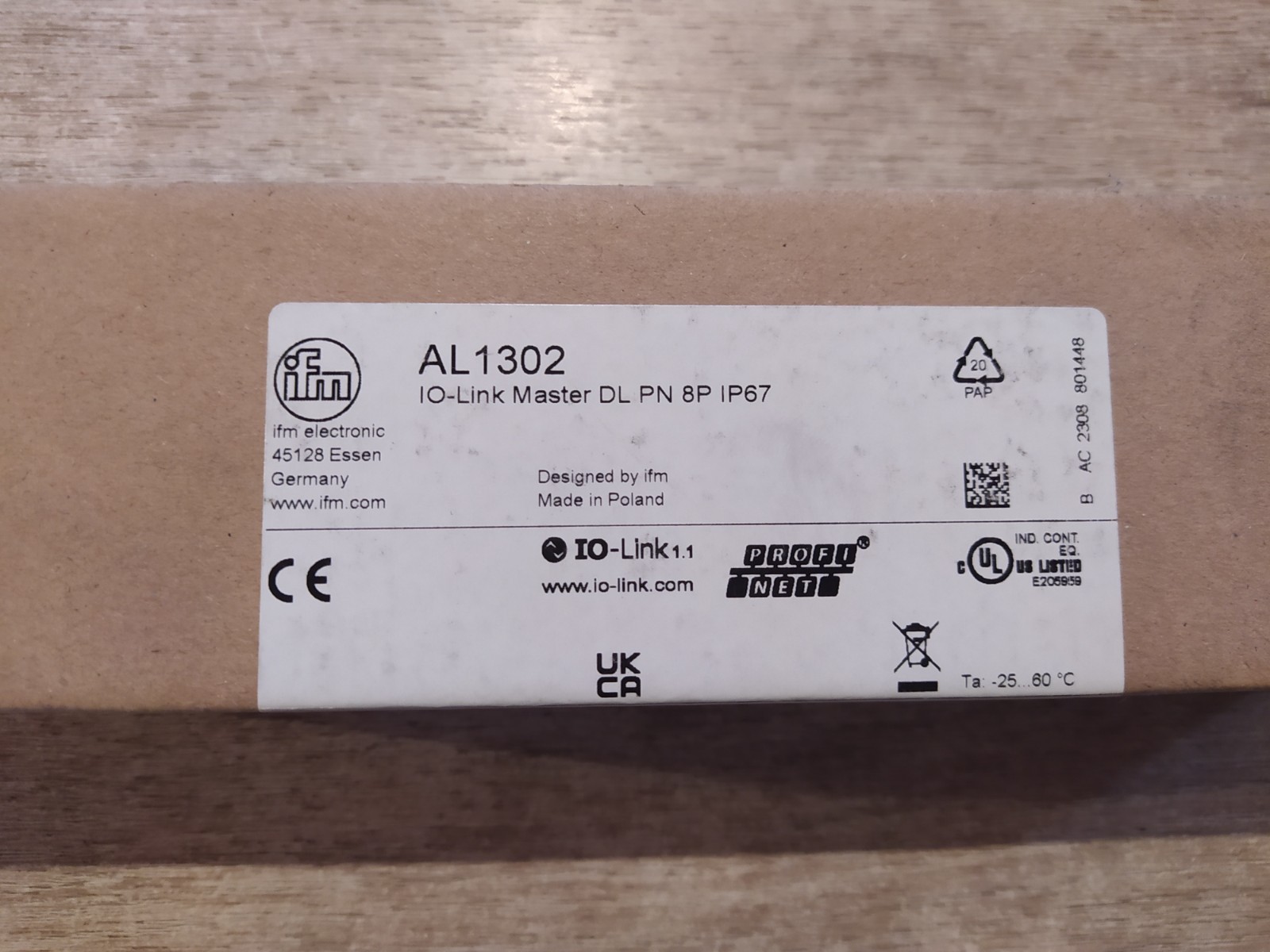 IFM AL1302 IO-LINK MASTER DL PN 8P IP67 [NEW]