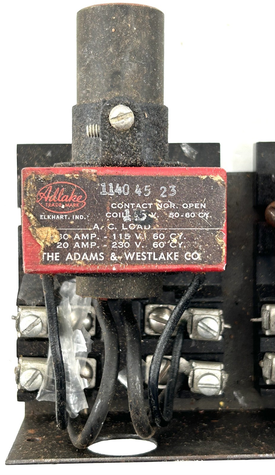 ADLAKE 1140-45-23 RELAY NORMAL OPEN 115V 50/60HZ