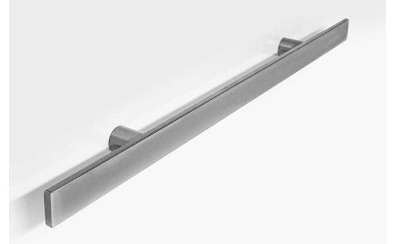 Lustre Products AHS3000s Elevator Handrail 3” Solid Flat SS #4 56” New