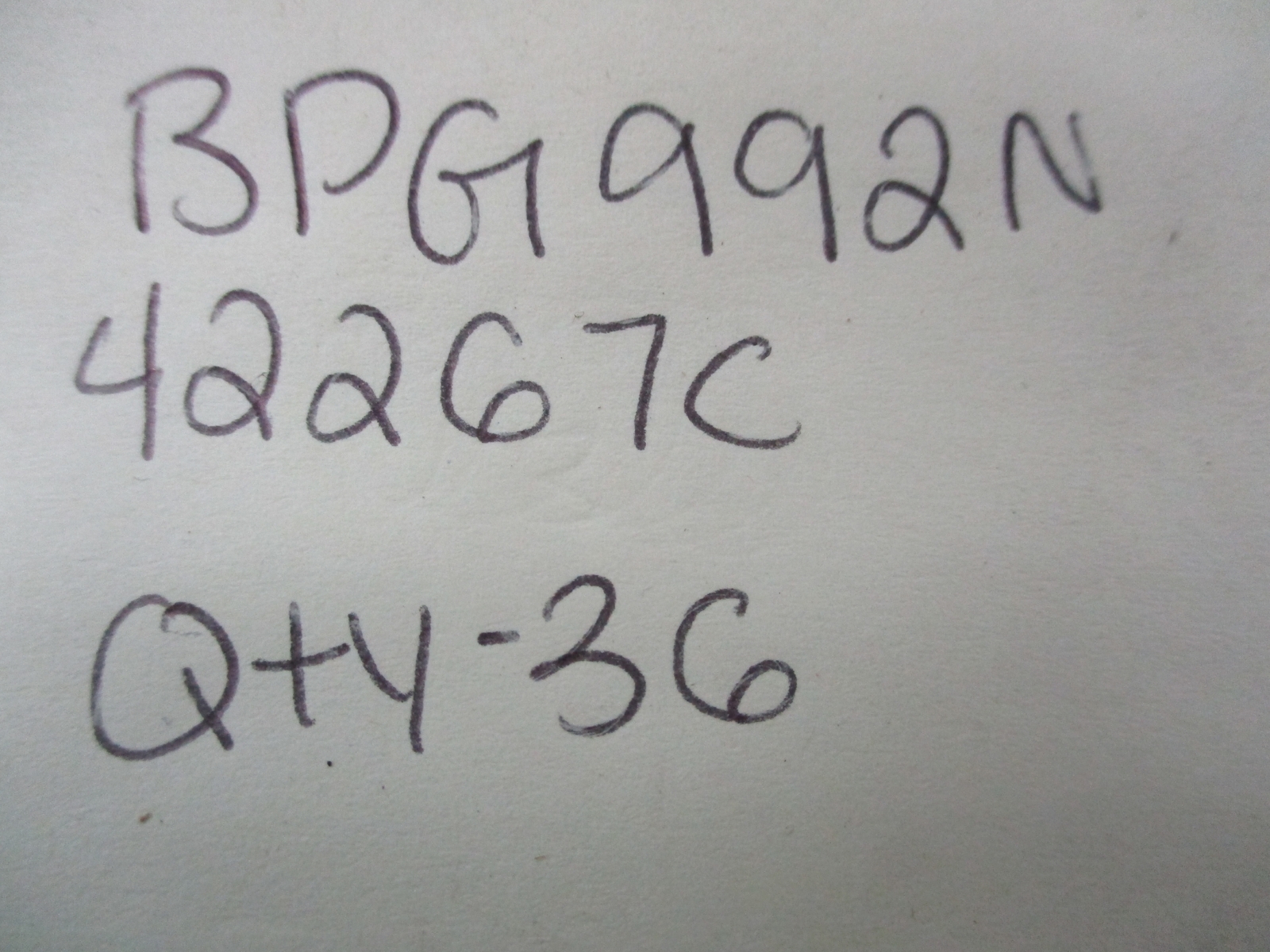 INDUSTRIAL SPARE BPG992N 42267C QTY OF 36 NSNP