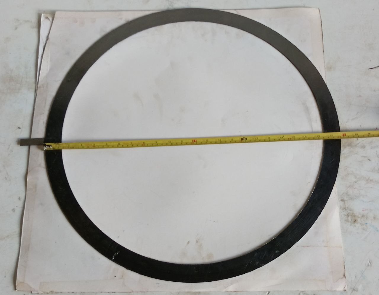 23.5 inch Steel Flange Ring Spacer Gasket 31mm Width Heavy Duty Metal Shim Tabbe