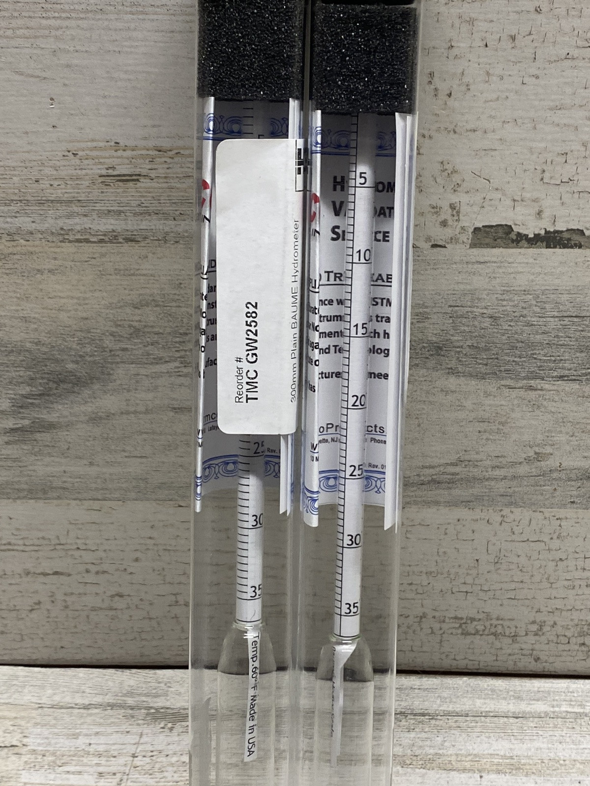 Lot of 2 THERMCO GW2535 Hydrometer,Specific Gravity New