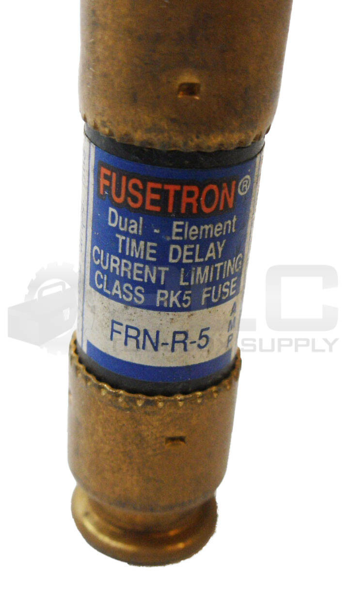 LOT OF 6 NEW BUSMANN FRN-R-5 TIME DELAY FUSE 5A 250VAC