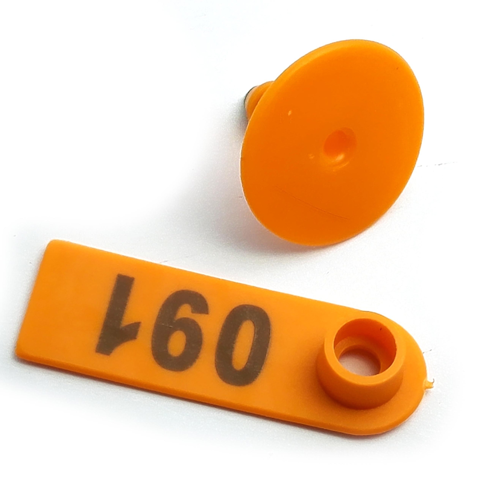 100x Orange 001-100 Number Plastic Livestock Ear Tag For Goat Sheep