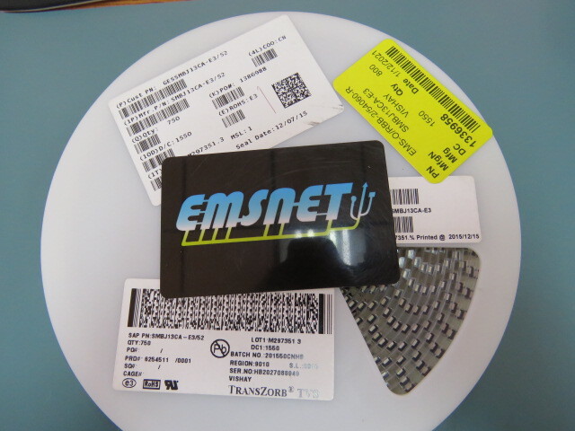 VISHAY SMBJ13CA-E3 Qty of 800 per Lot 21.5V Clamp 27.9A Ipp Tvs Diode Surface