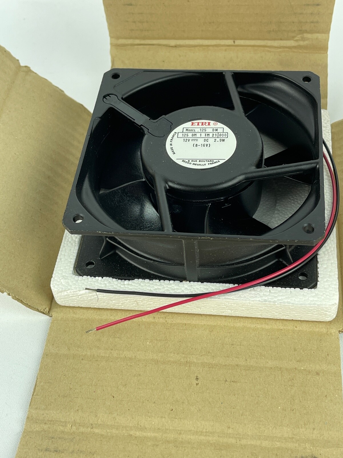 ETRI MODEL 125 DM 1 TM 2 21 FAN
