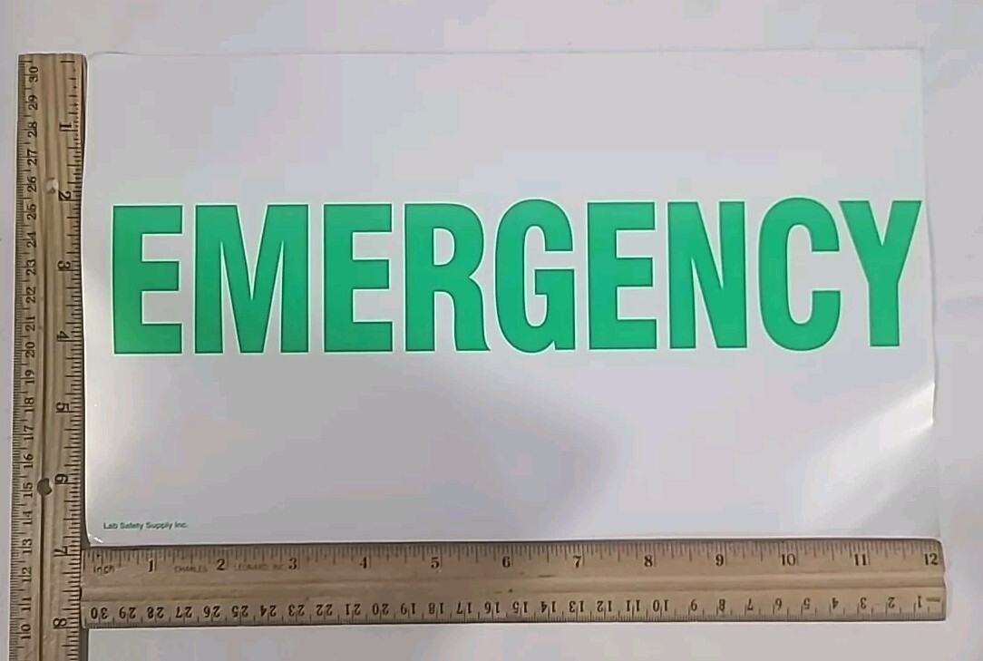 Lab Safety Supply (Equipment) Vinel Sign