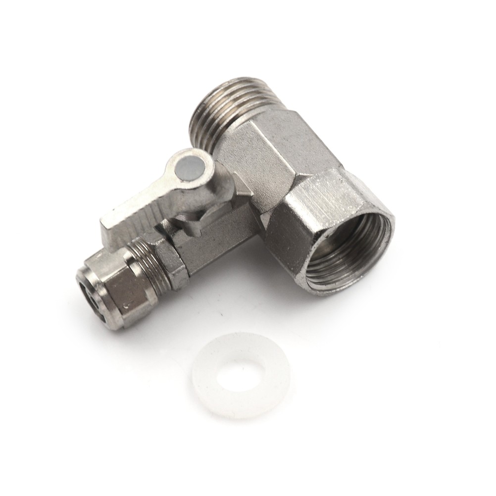 RO Feed Water Filter Purifier Adapter 1/2” to 3/8” Ball Valve Faucet Tap-S.MC