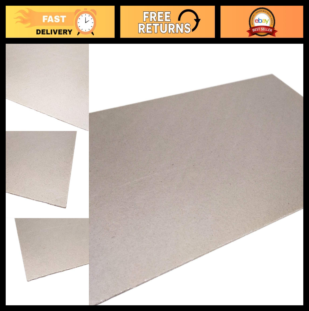 5pcs Mica Heat Resistant Insulation Sheets 0.7mm x 200mm x 300mm Flexible