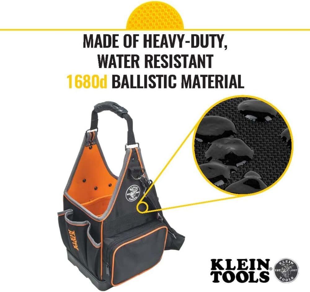 Klein Tools 554158-14 Tradesman Pro Organizer 8-Inch Tote Electrician’s Tool Bag