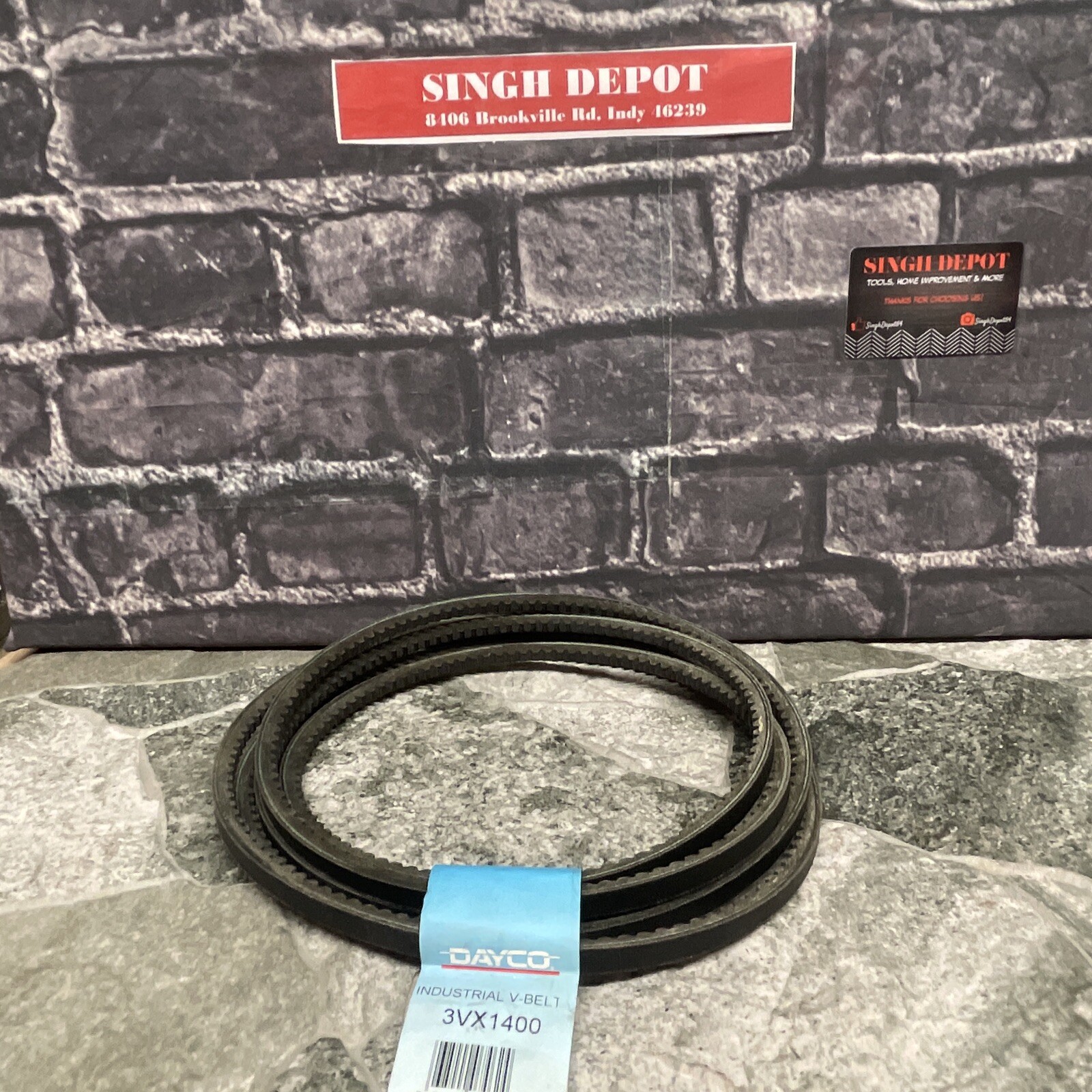 DAYCO POWER WEDGE V-BELT, 3VX1400, COG BELT, 140″ CIRC.