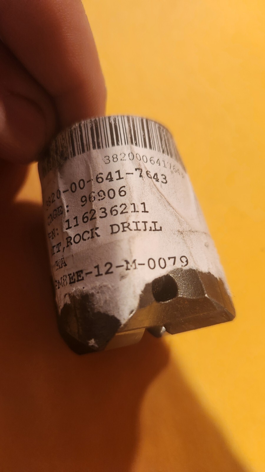 MILITARY 116236211 MS39125-5 STEEL ROCK DRILL BIT NSN 3820-00-641-7643 [7288E+]