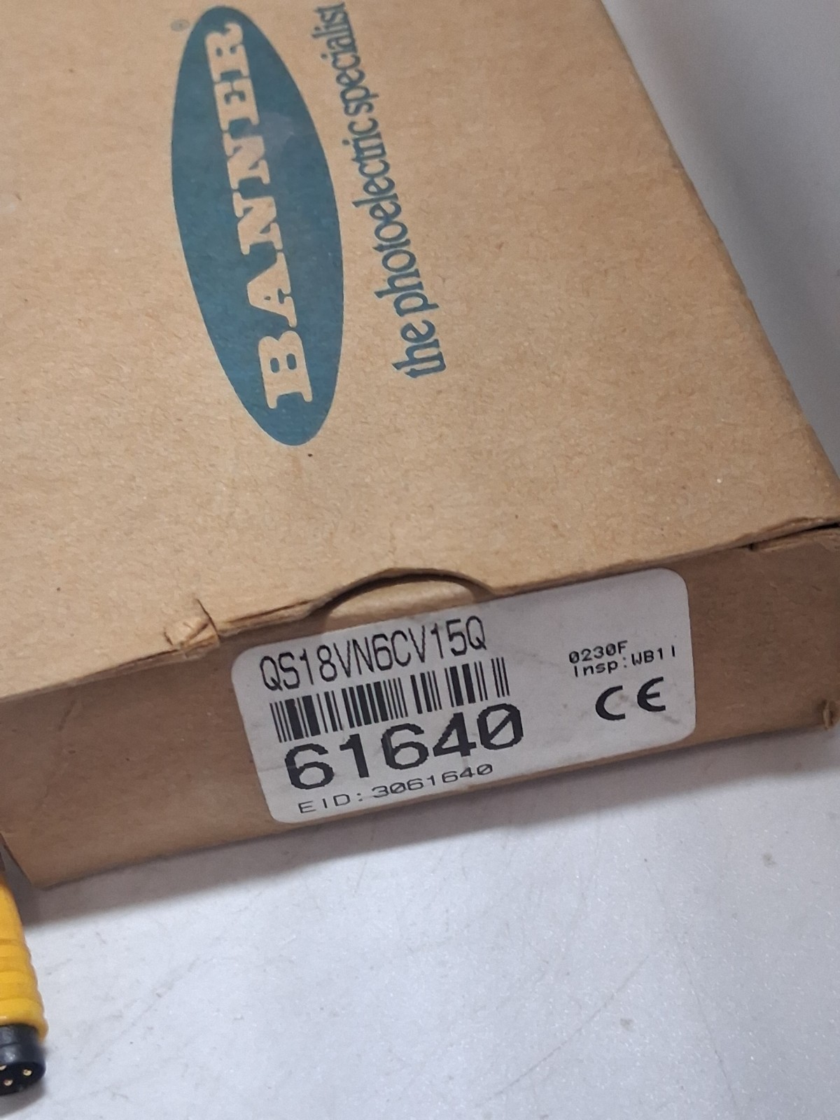 BANNER QS18VN6CV15Q PHOTOELECTRIC SENSOR 10-30VDC LED NPN (61640) NIB