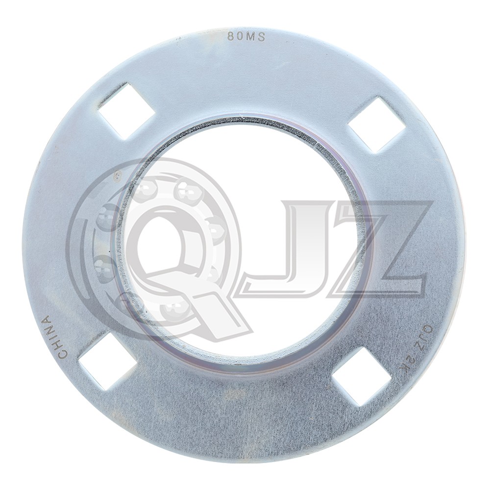 [Qty,1] 80MS Four Bolt Round Stamped Housing for 80mm OD Bearing