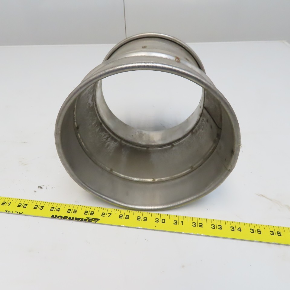8″ x 4″ Stainless Steel Quick-Clamp Rolled Edge Duct Reducer