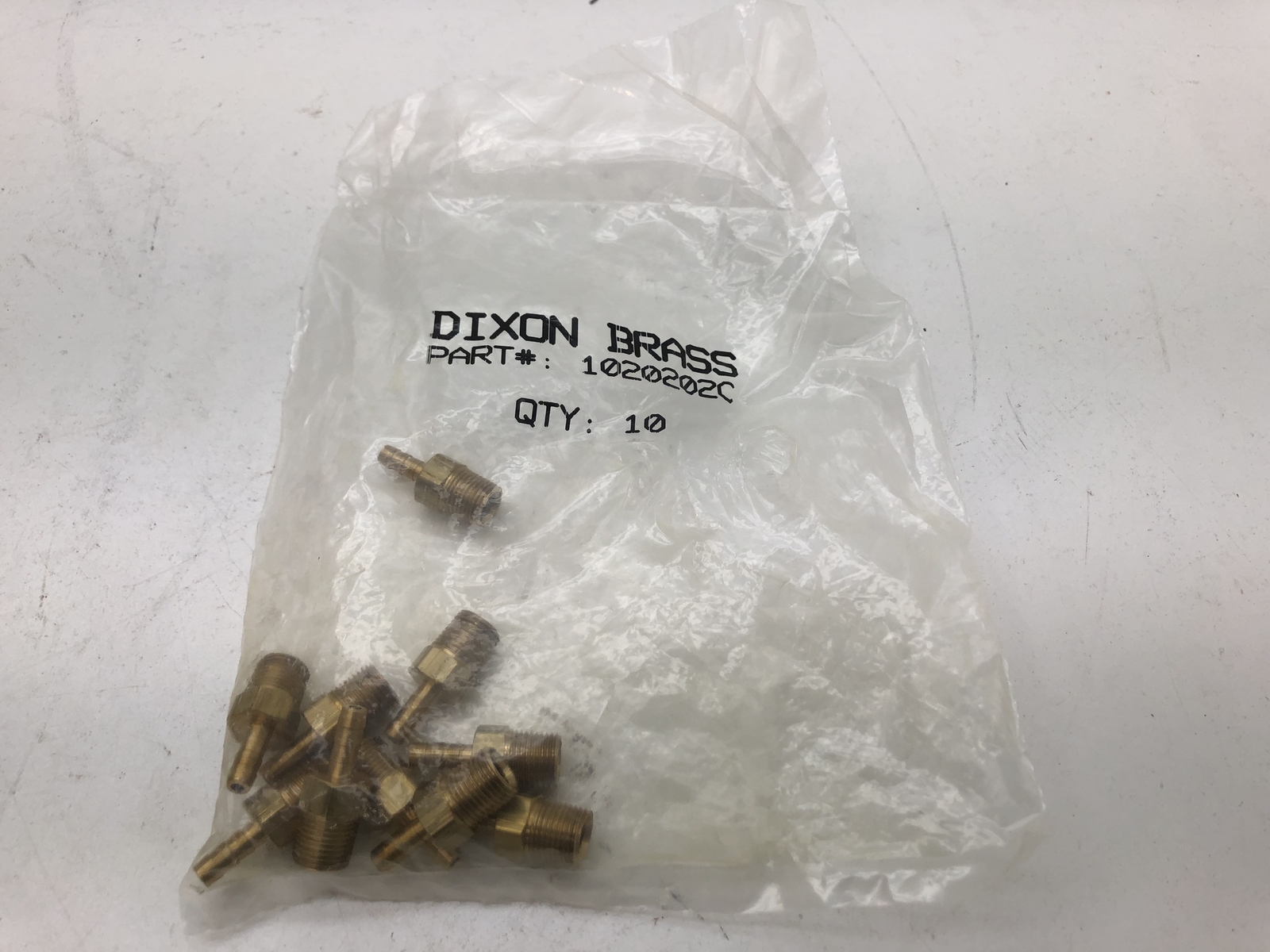 (QTY.10) DIXON BRASS 1020202C 1/8″ TUBE FITTING