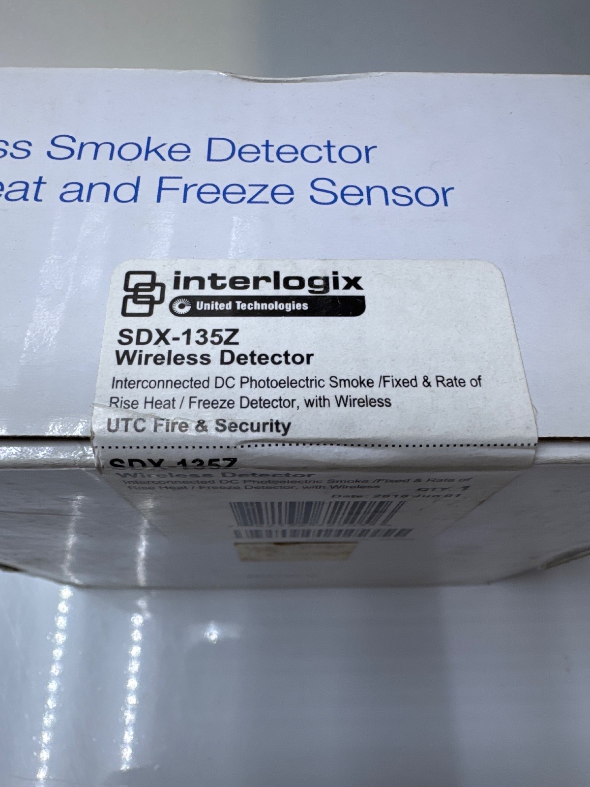 NEW Interlogix SDX-135Z Smoke Detector with Heat & Freeze Sensor
