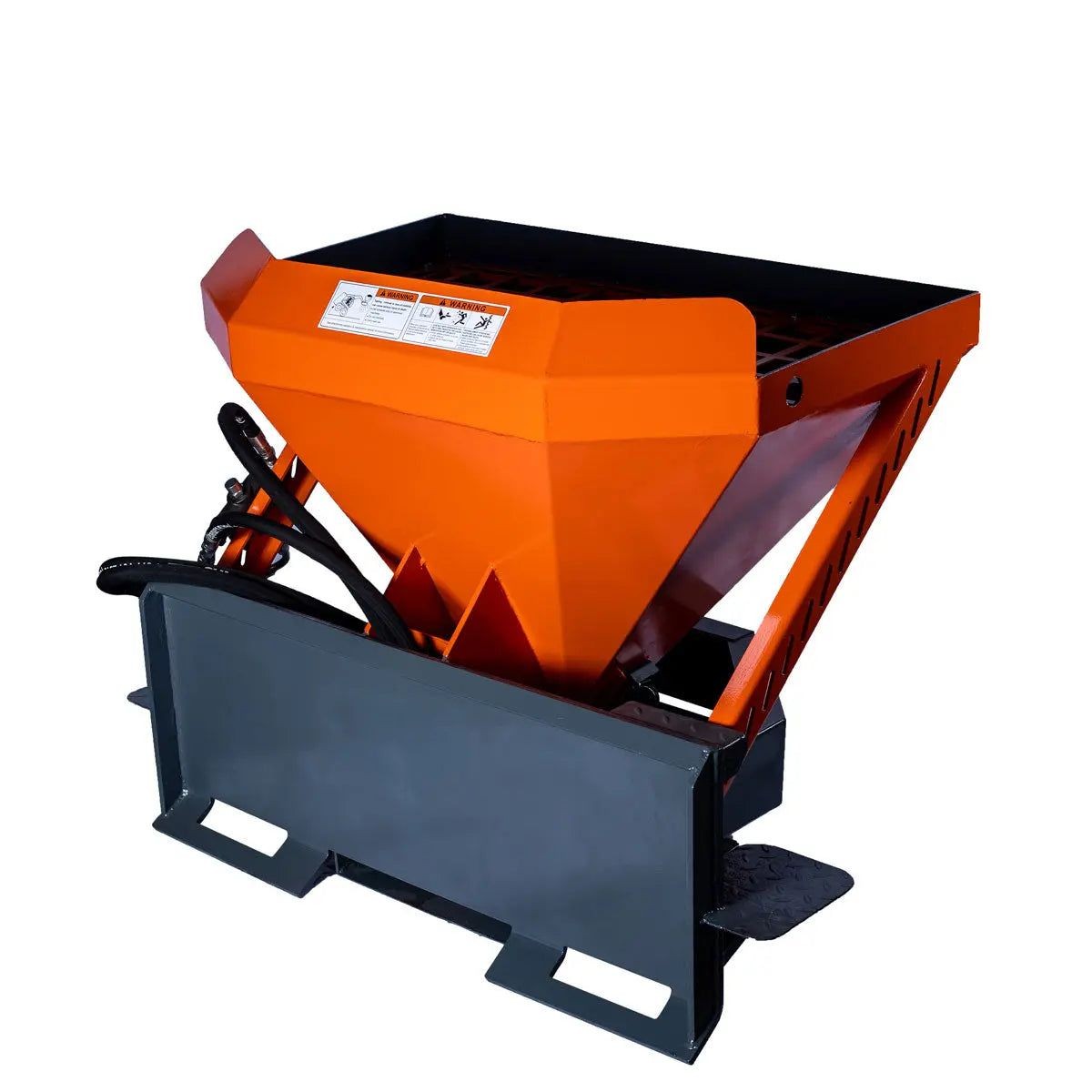 Tilt-N-Scoop Spreader for Skid Steer, 10 Cu-Ft, 6.5-12 GPM, Steel Agitator