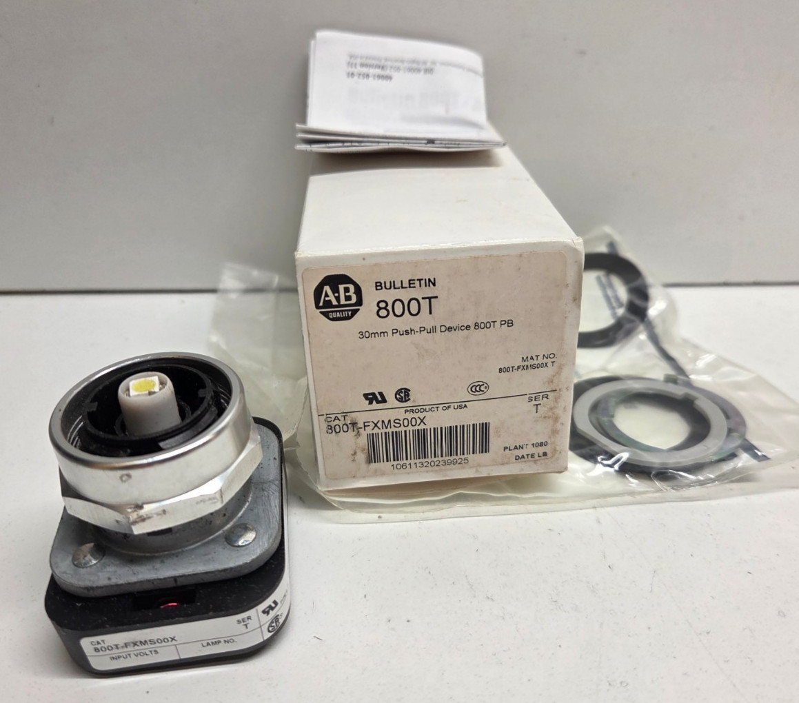 NEW IN BOX! ALLEN-BRADLEY PUSH/PULL ILLUMINATED PUSH BUTTON 800T-FXMS00X
