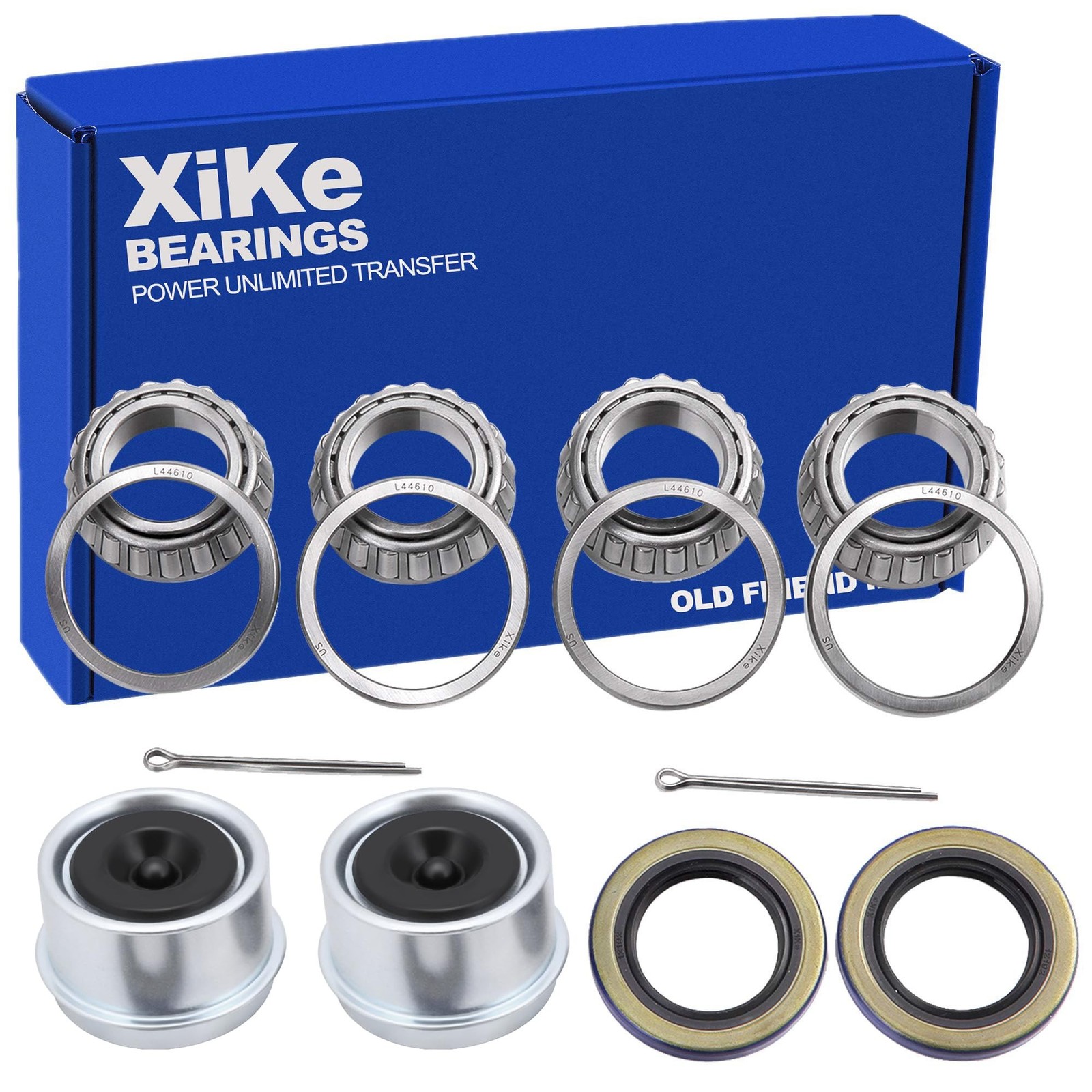 XiKe 2 Set Fits for 1” 2000-2200 Lbs Axles Trailer Wheel Hub Bearings Kit, L…