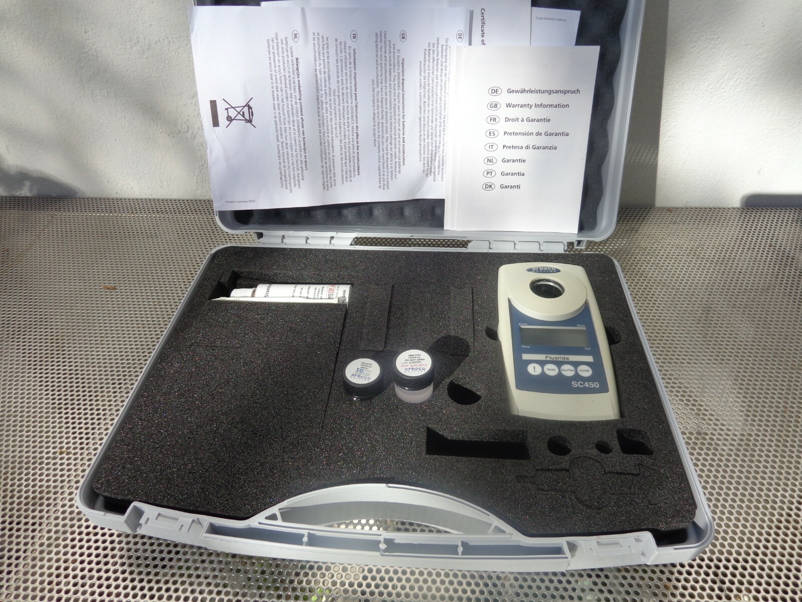 Lovibond Orbeco SC450 Colorimeter Silica Set with Carrying Case IRON