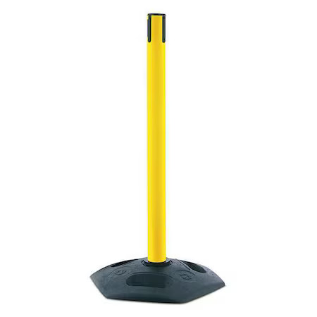 Tensabarrier 886-35-Rcv Receiver Post, 38 In H, Yellow