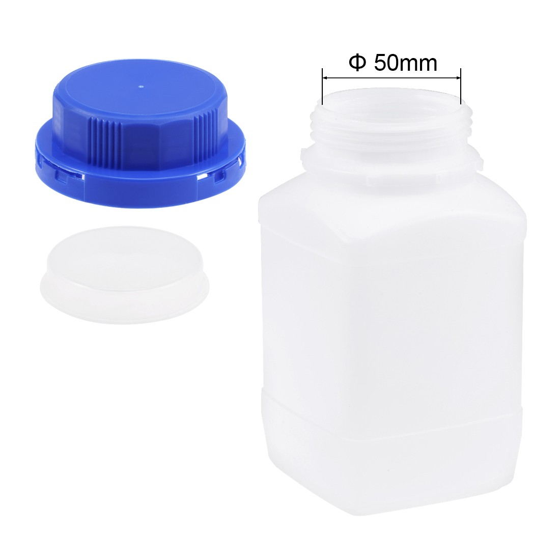 Plastic Lab Reagent Bottle 500ml Sample Sealing Liquid Storage Container 5pcs