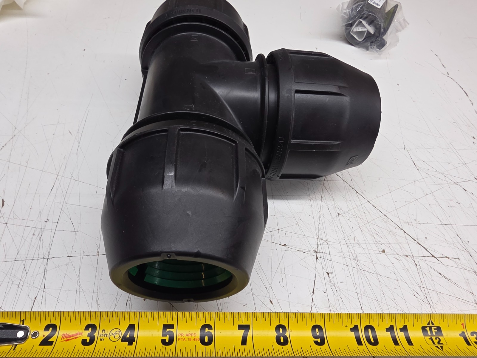 Philmac 2″ x 2″ x 2″ IPS OD Black Standard Tee Fitting HDPE Pipe Compression NeW