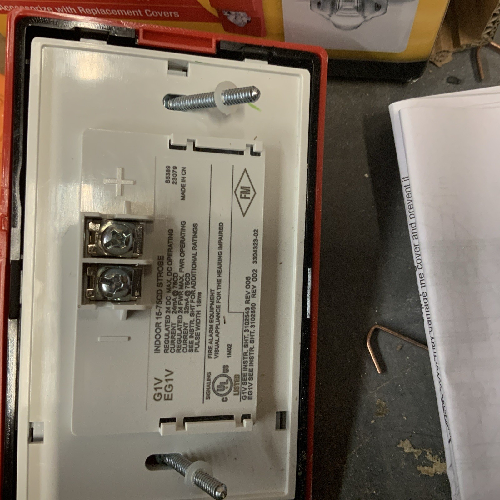 Kidde EG1VRF Compact Wall Strobe New In Box