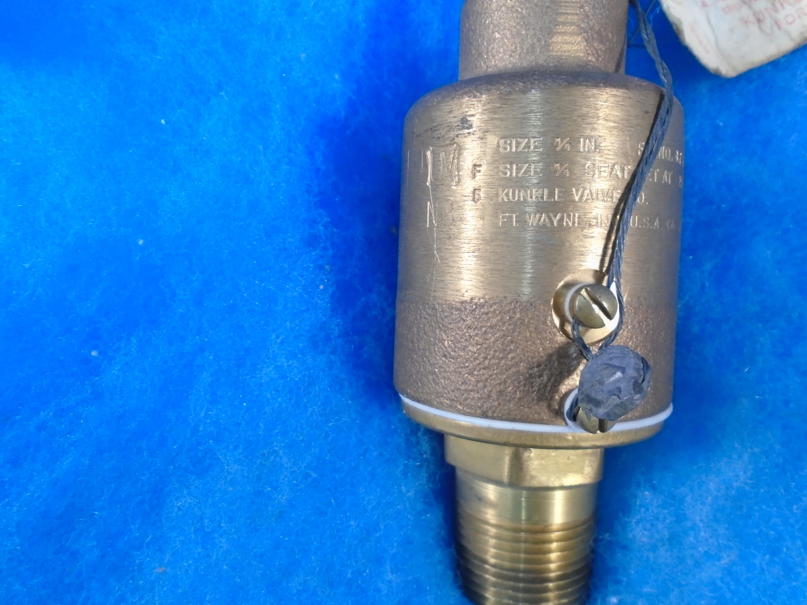 KUNKLE VALVE CO 87 SAFETY RELIEF BRASS VALVE 1YR WARRANTY