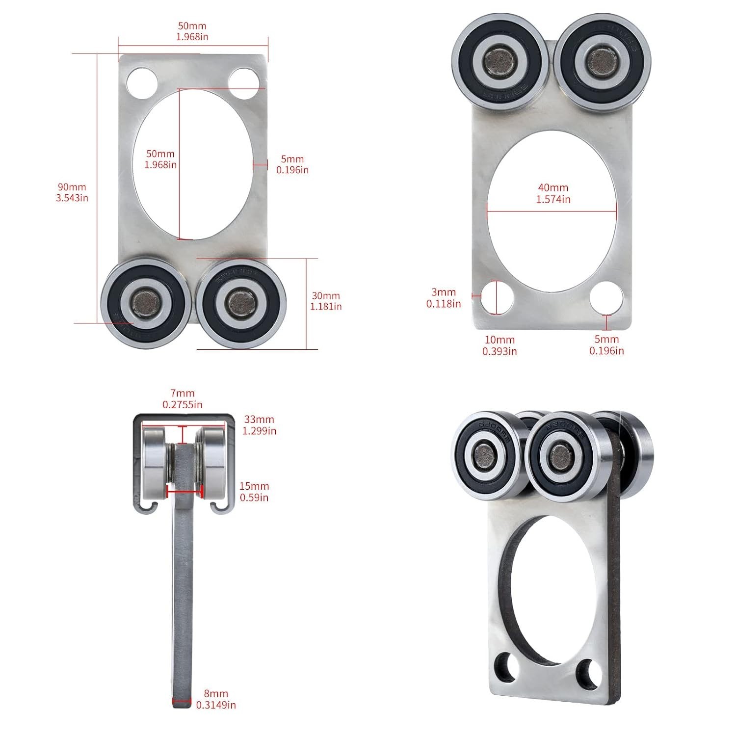 4-Wheel Trolley Assembly with Load Capacity for Versatile Applications
