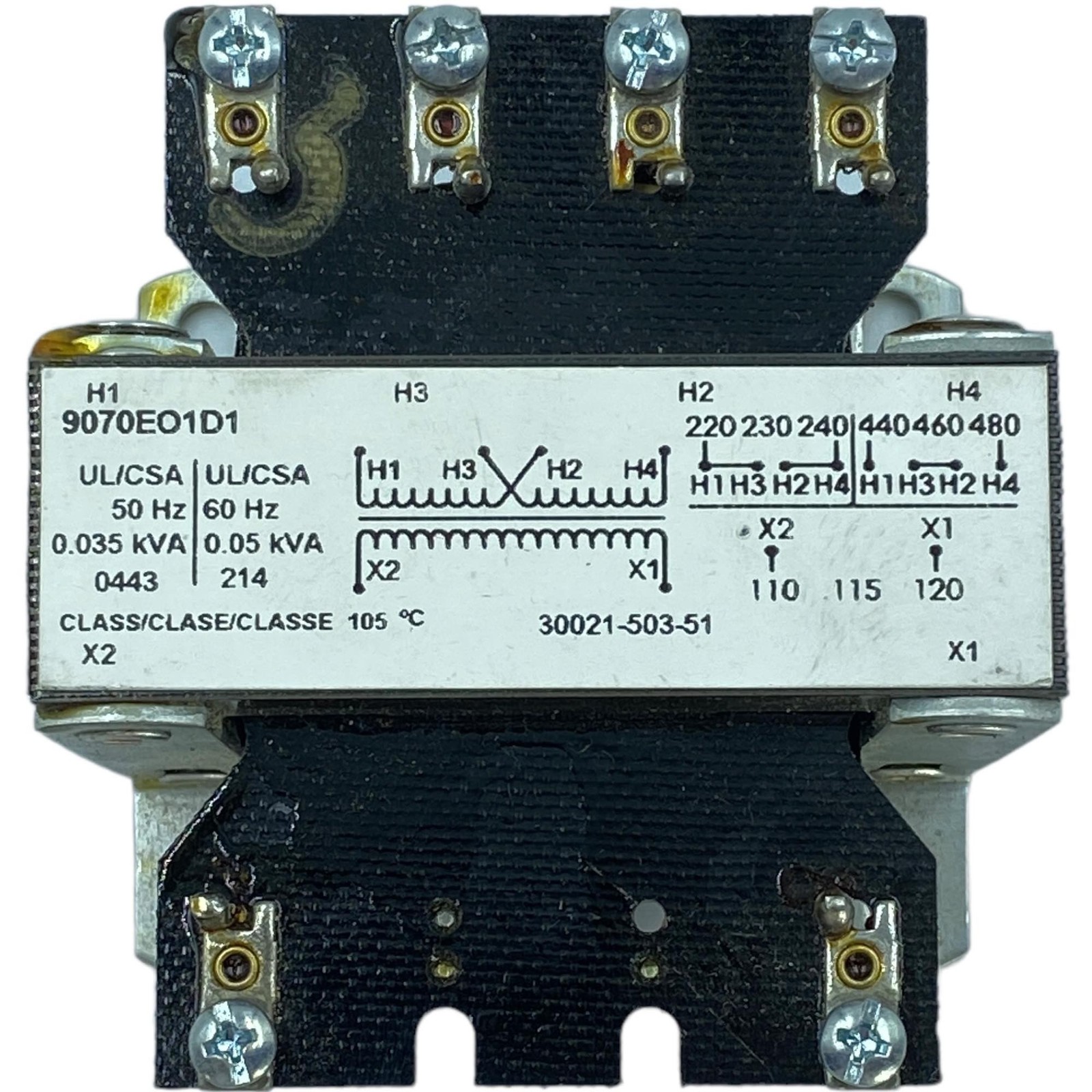 9070EO1D1 Square D Industrial Control Transformer 220/240V