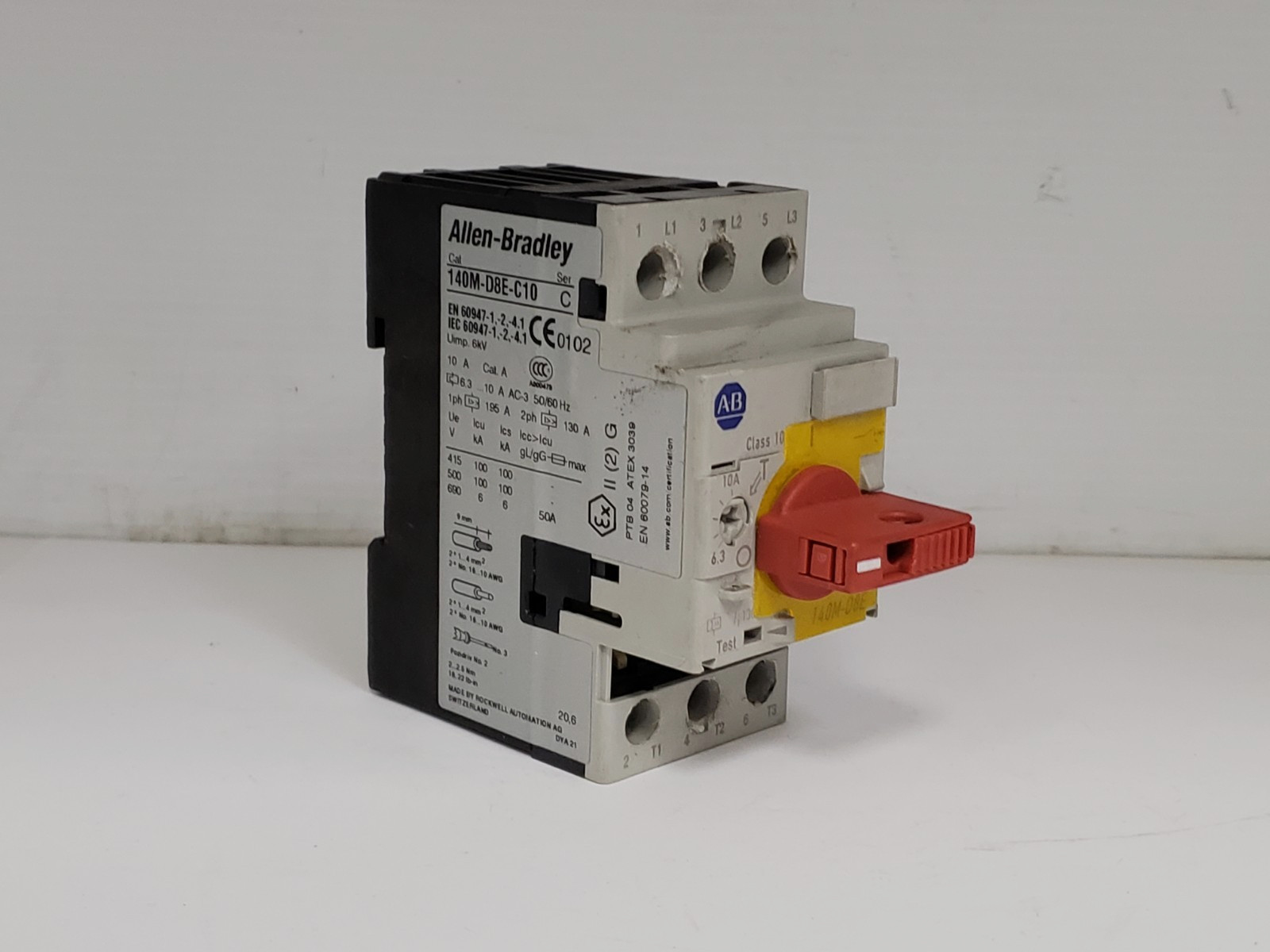 ALLEN BRADLEY 140M-D8E-C10 CIRCUIT BREAKER 6.3-10A SERIES C