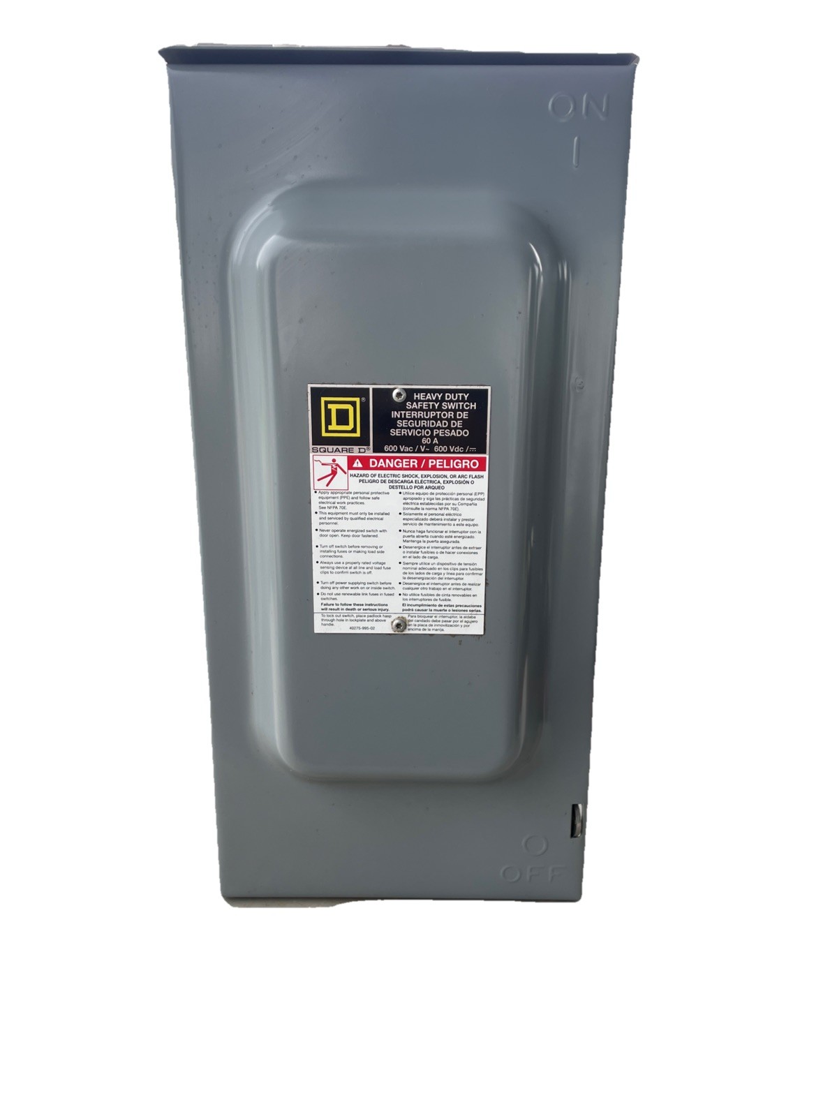 NEW Square D AL-40 30A 60VAC Heavy Duty Safety Switch