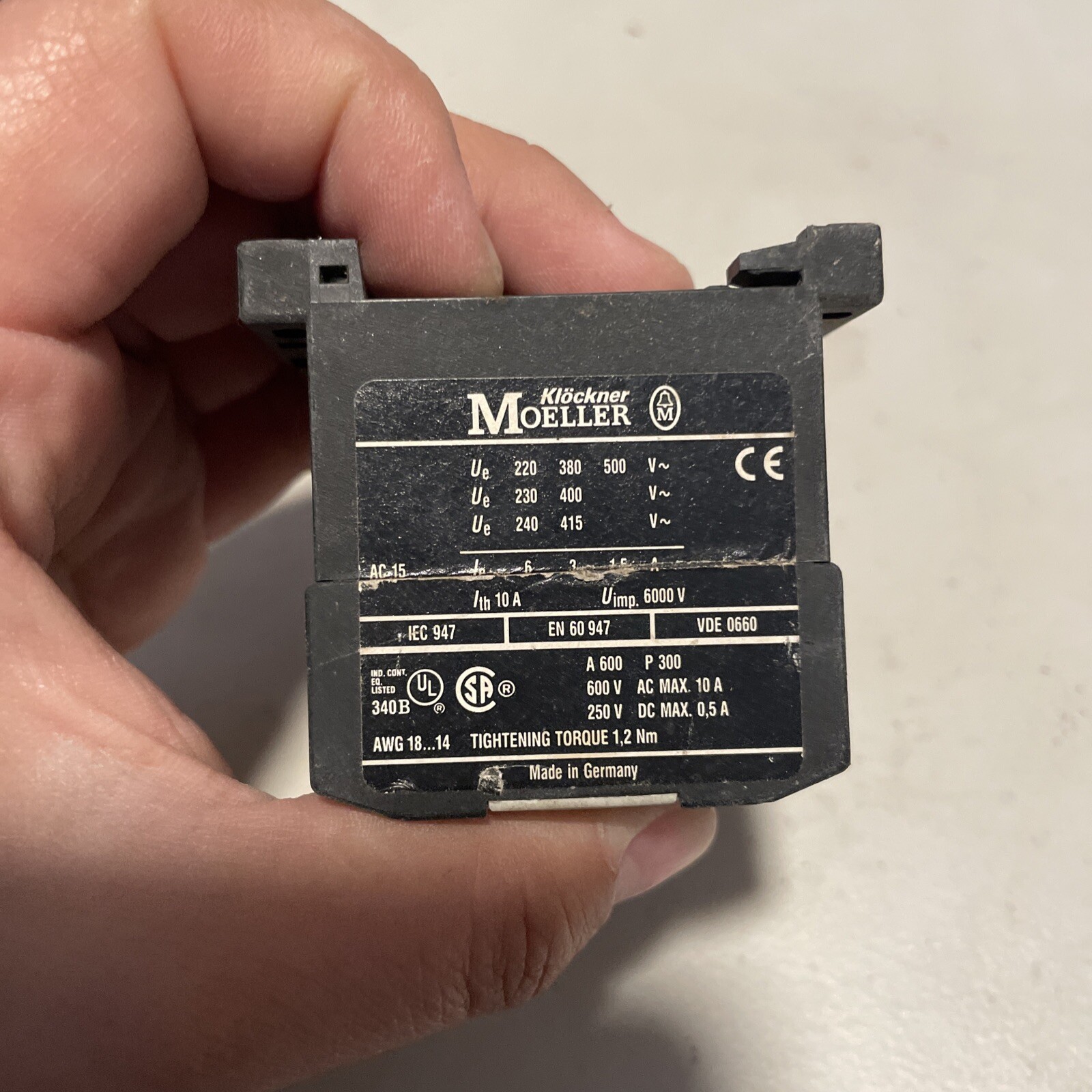 KLOCKNER-MOELLER DIL ER-22 CONTACTOR RELAY – 22E