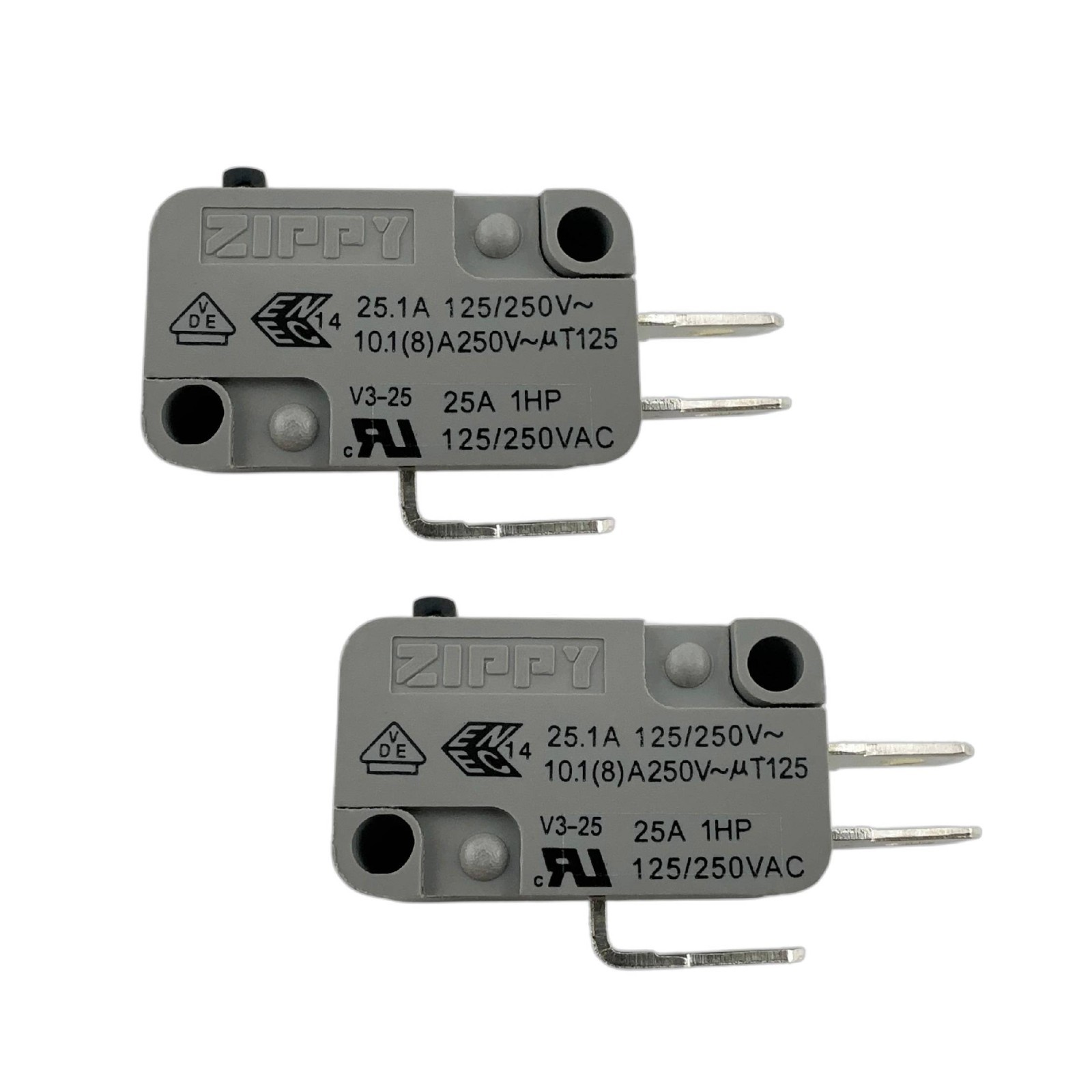 2x ZIPPY V3-25S-00D3-Z Micro Limit Switch 3-Pins 25A 125/250VAC