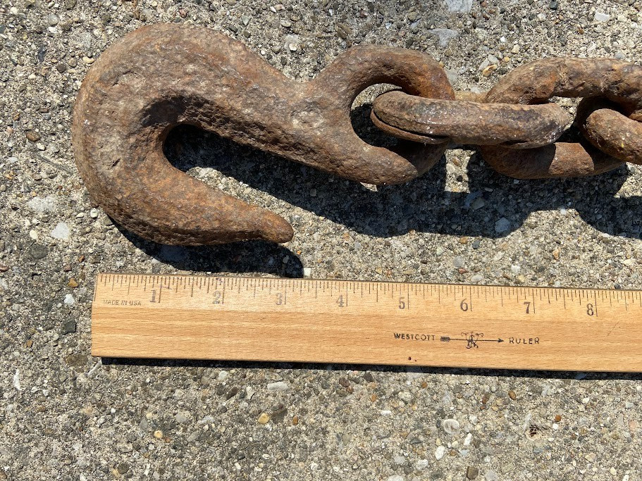 Vintage 20 Foot Heavy Duty Log Tow Chain 1/2 Inch Diameter Link Stock 54 Pounds