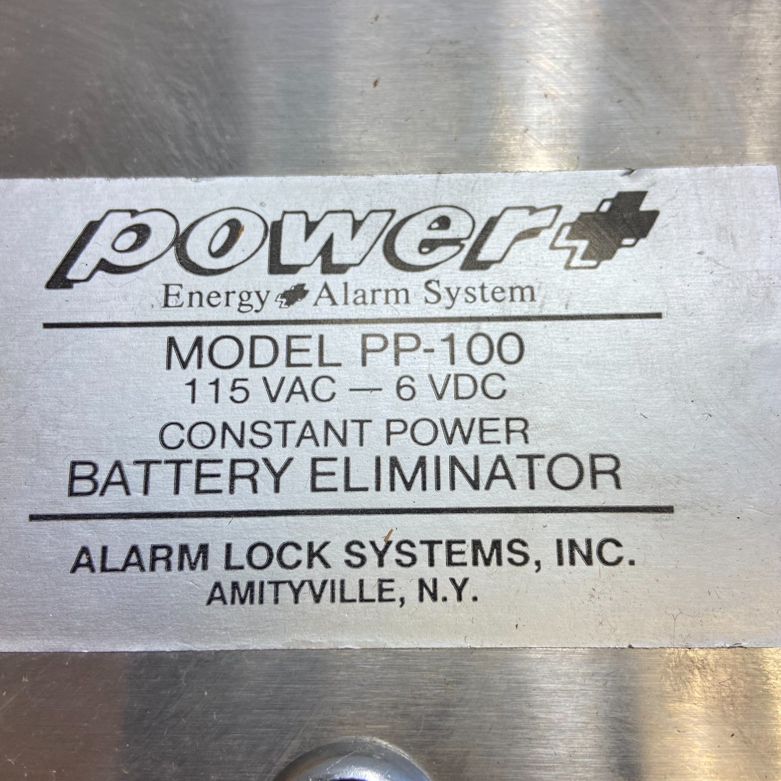 POWER ENERGY ALARM SYSTEM PP-100 Lock Battery Eliminator For Exit Device