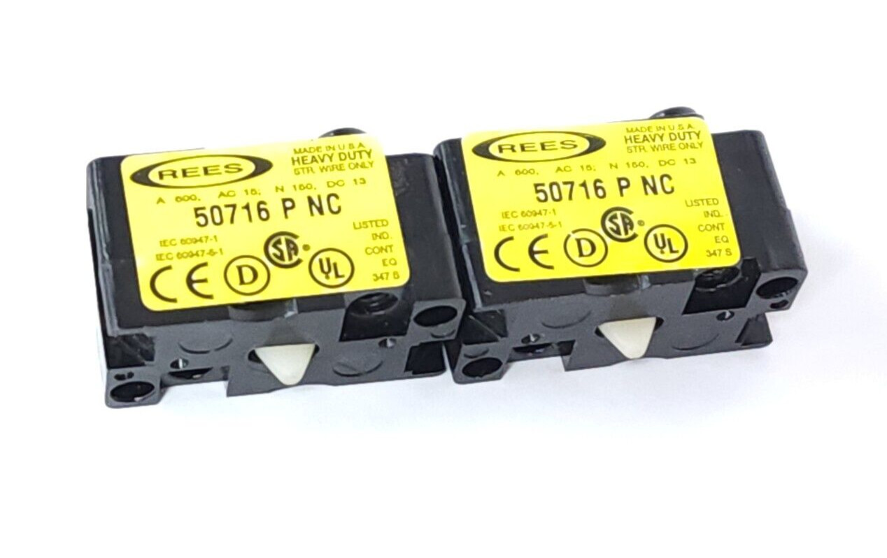 LOT OF 2 NEW REES 50716 P NC CONTACT BLOCKS 50716-P-NC
