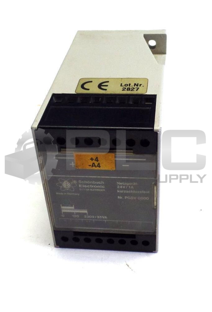 SCHONBUCH PGSV 0000 NETZGERAT ELECTRONIC REACTOR RELAY 24VDC