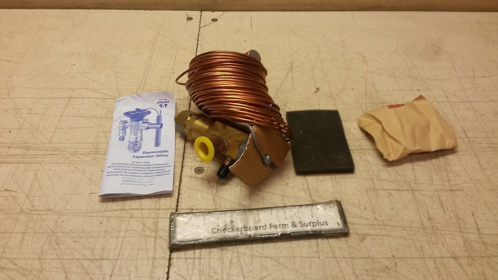 NOS Sporlan Thermostatic Expansion Valve SJE-1-ZPM 3/8″ x 5/8″ x 1/4″ 30FT tube
