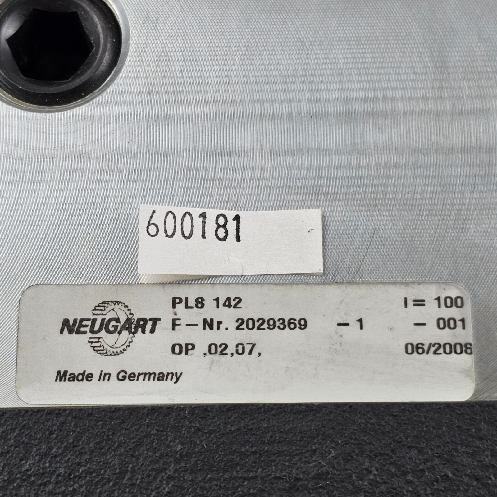 NEUGART PL8 142 , F-Nr . 2029369-1-001 , 100:1